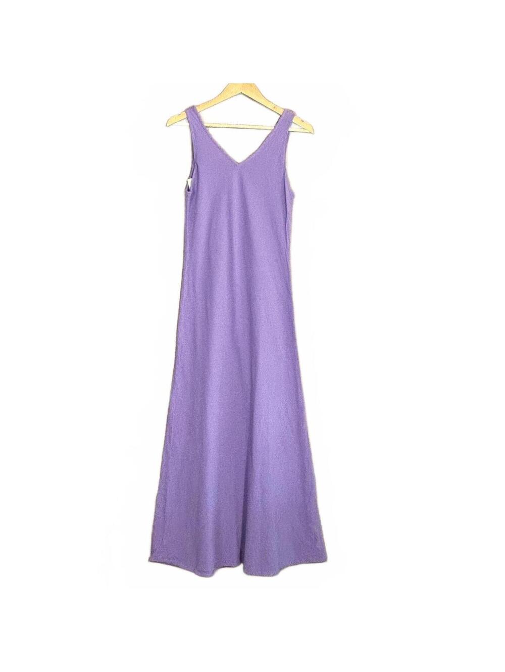 Manta Del Lago Bohemian Resort Ready Lilac Cotton Maxi Dress Small Lagenlook